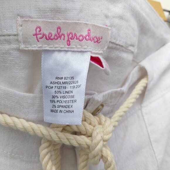 Fresh Produce Del Mar Linen Shorts White Size L NWT L Bermuda Womens MSRP $65 - Picture 12 of 15